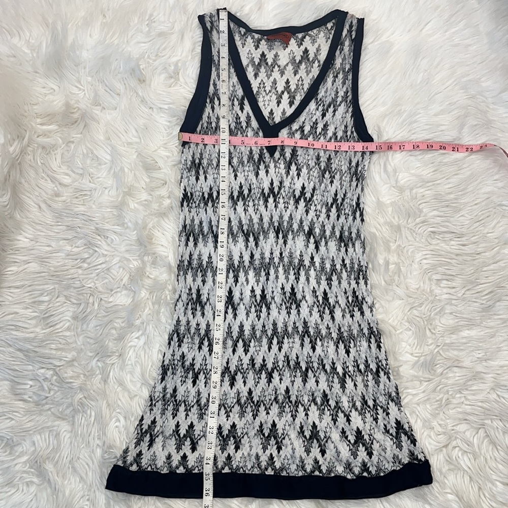 Missoni Black/Gray/White Zigzag Pattern Midi Dress - image 5
